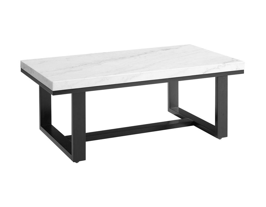 White Marble Top Cocktail Table