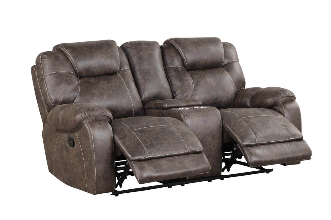 3pcs Madrid Oversized Brown Reclining Sofa Set