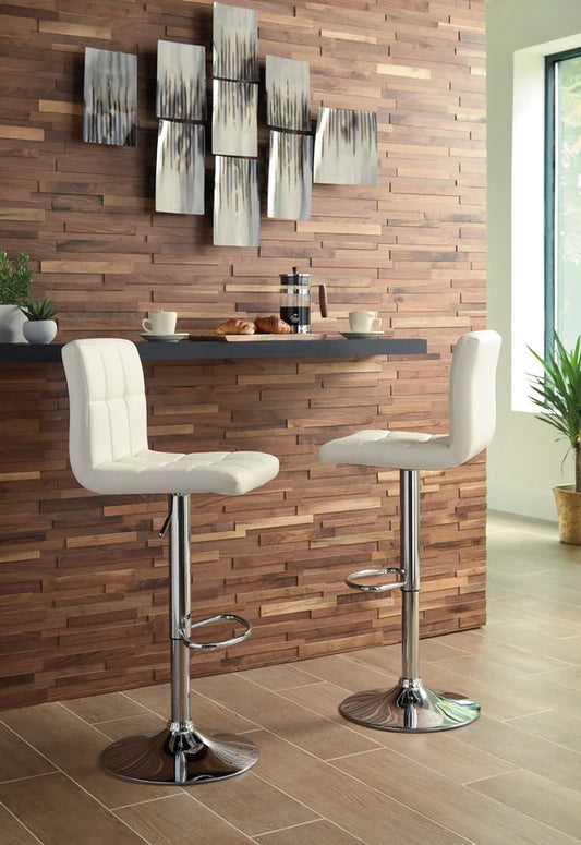 PU Leather Swivel Barstool Set of 2 (Multiple Colors)