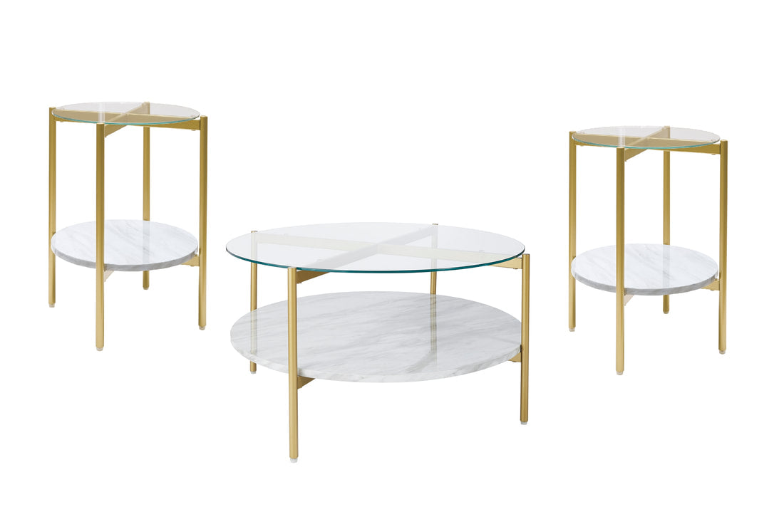 Glass Top Occasional Table Set