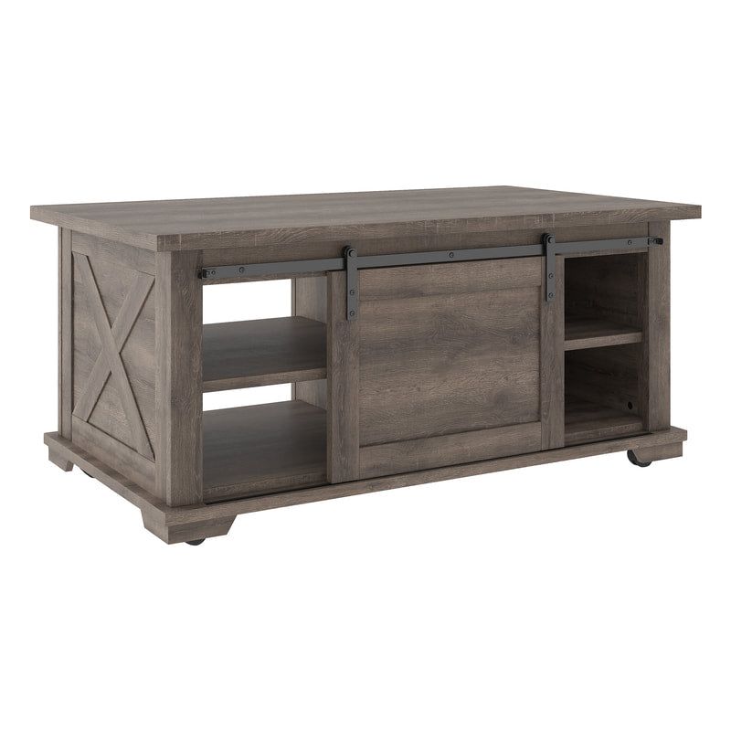 Gray Farmhouse Style Cocktail Table