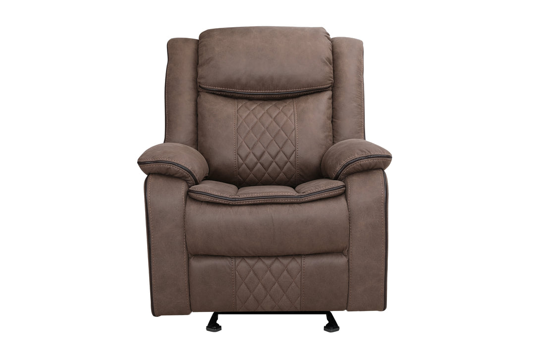 3pcs Weston Brown Palomino Fabric Reclining Sofa Set